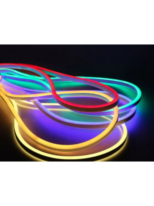 Неоновая светодиодная лента Розового цвета 5 метров Neon Flexible Strip Light