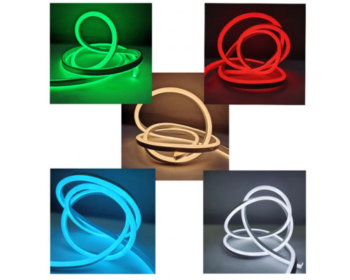 Неоновая светодиодная лента Розового цвета 5 метров Neon Flexible Strip Light