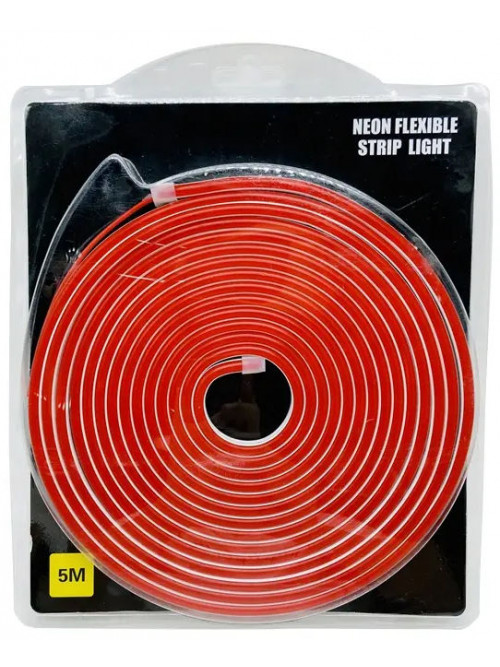 Неоновая светодиодная лента Красного цвета 5 метров Neon Flexible Strip Light