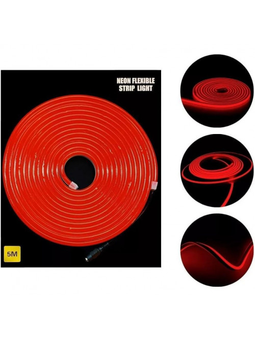 Неоновая светодиодная лента Красного цвета 5 метров Neon Flexible Strip Light