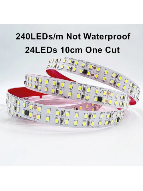 Яркая светодиодная лента 220В, 22 Вт/м, 2835, 10м, 240 LED/м, 6500К Новинка!!!