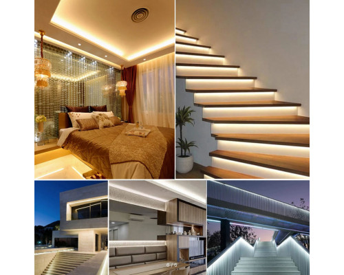 Яркая светодиодная лента 220В, 22 Вт/м, 2835, 10м, 240 LED/м, 6500К Новинка!!!