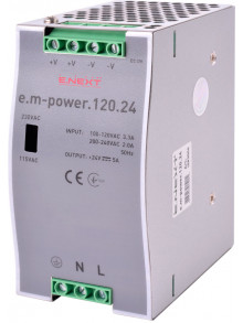 Блок питания на DIN-рейку e.m-power.120.24 120Вт, DC24В