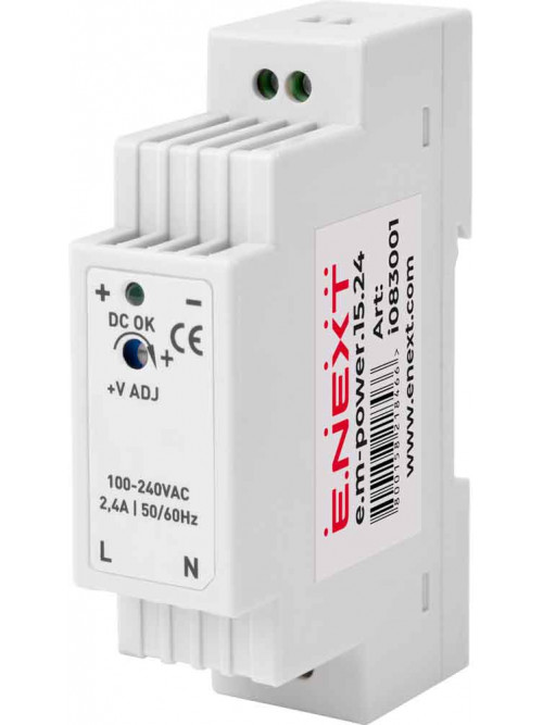 Блок питания на DIN-рейку e.m-power.15.24 15Вт, DC24В
