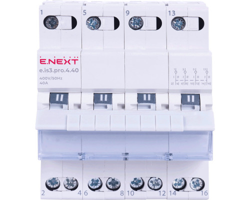 Выключатель нагрузки  (1-0-2) DIN e.is3.pro.4.40, 4р, 40А