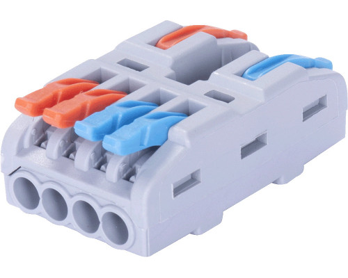 Клеммная колодка соединительная e.lc.pro.aw.uni.pl.2-4 с рычагом натиска универсальная