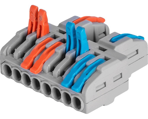 Клеммная колодка соединительная e.lc.pro.aw.uni.pl.2-8  (25 шт) с рычагом натиска универсальная