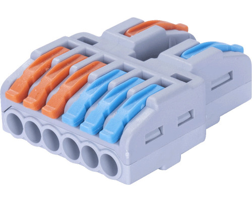 Клеммная колодка соединительная e.lc.pro.aw.uni.pl.2-6  (30 шт)с рычагом натиска универсальная