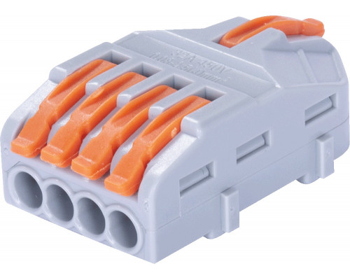 Клеммная колодка соединительная e.lc.pro.aw.uni.pl.1-4  (50 шт) с рычагом натиска универсальная