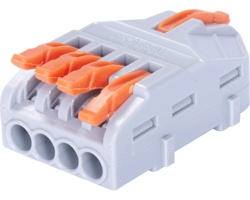 Клеммная колодка соединительная e.lc.pro.aw.uni.pl.1-4  (50 шт) с рычагом натиска универсальная