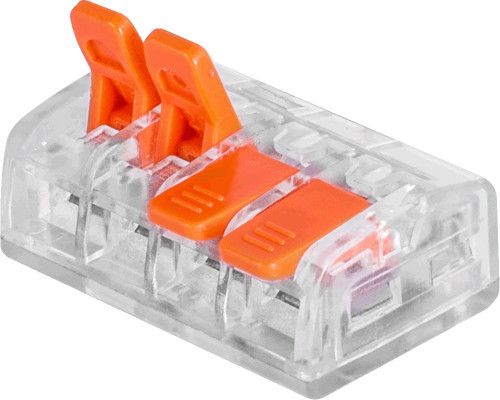 Клеммная колодка e.lc.pro.tr.pl.4 (100 шт) с рычагом натиска WAGO