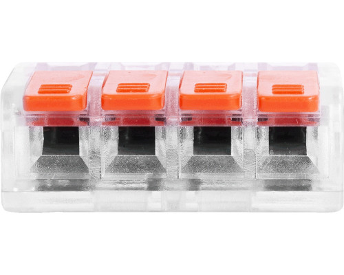 Клеммная колодка e.lc.pro.tr.pl.4 (100 шт) с рычагом натиска WAGO