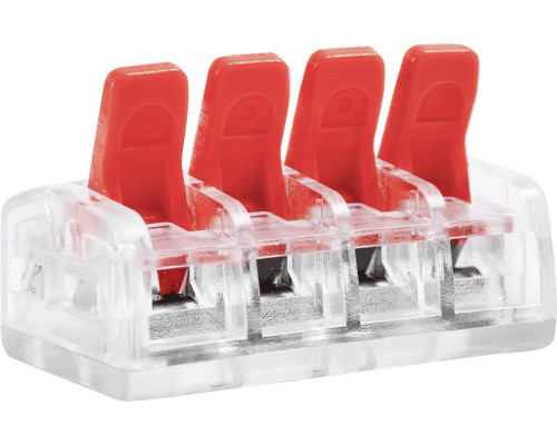 Клеммная колодка e.lc.pro.tr.pl.4 (100 шт) с рычагом натиска WAGO