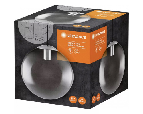 Vintage 1906 BUBBLE PENDANT 300x1215 Glass Smoke 3 4058075217362