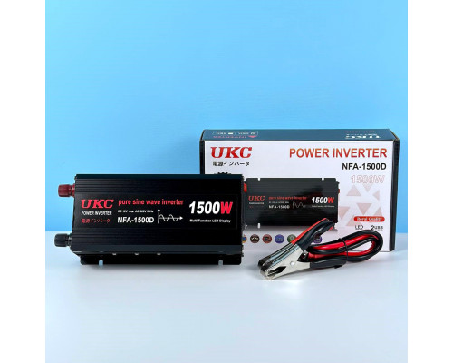 Инвертор напряжения, чистая синусоида UKC NFA-1500D 1500W 12В 220В