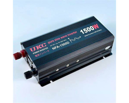Инвертор напряжения, чистая синусоида UKC NFA-1500D 1500W 12В 220В