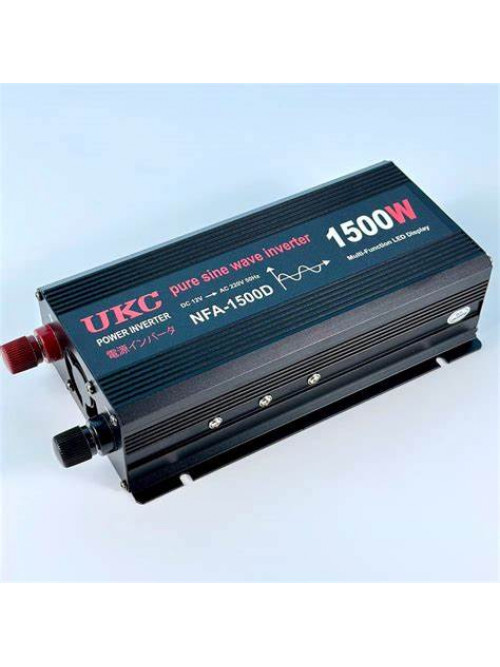 Инвертор напряжения, чистая синусоида UKC NFA-1500D 1500W 12В 220В