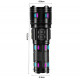 Фонарь NIGHT VISION FLUORESCENCE AK177-1 WHITE LASER LED PM60-TG, 4х18650, power bank, индикация заряда, ЗУ Type-C, zoom, 5 фильтров 