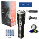 Фонарь NIGHT VISION FLUORESCENCE AK177-1 WHITE LASER LED PM60-TG, 4х18650, power bank, индикация заряда, ЗУ Type-C, zoom, 5 фильтров 
