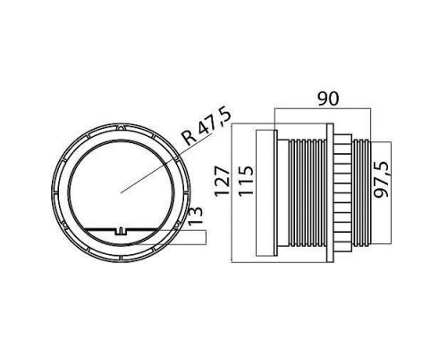 Розетка встраиваемая 1-местная с заземлением 2xUSB серебристая GTV CHARGER AE-BPW1S2UCH-80