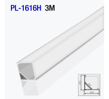 Алюминиевый профиль угловой для светодиодной ленты 3m/set 15.8*15.8mm PL-1616H 3m PANLIGHT