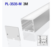 Алюминиевый профиль накладной для светодиодной ленты 3m/set 35*35mm PL-3535-M 3m PANLIGHT