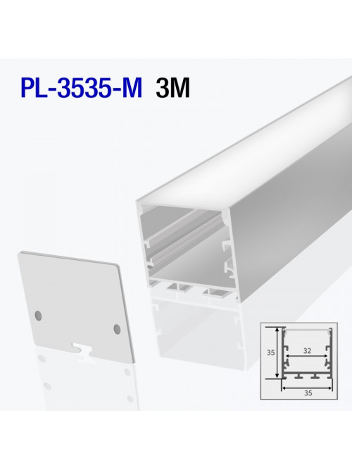 Алюминиевый профиль накладной для светодиодной ленты 3m/set 35*35mm PL-3535-M 3m PANLIGHT