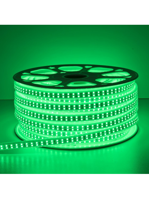Светодиодная лента  220V  SMD2835A  7.5 Вт  IP68  (Зелёный)