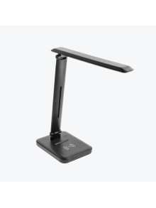 Настольная светодиодная лампа LED IZUKA 6W 400Lm CCT с беспроводной зарядкой+USB черная LB-IZK6WCCT-10