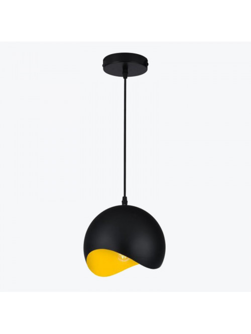 Светильник подвесной MAVIA 1808 1xE27 IP20 d20cm черный/желтый OS-MAV-13-DEC
