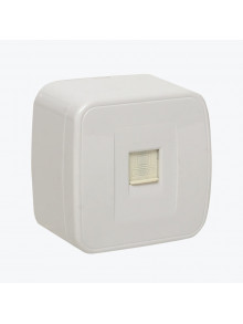 Розетка компьютерная белая наружная RJ-45 IP20 серия Minsk EGK01-035-10 EKF