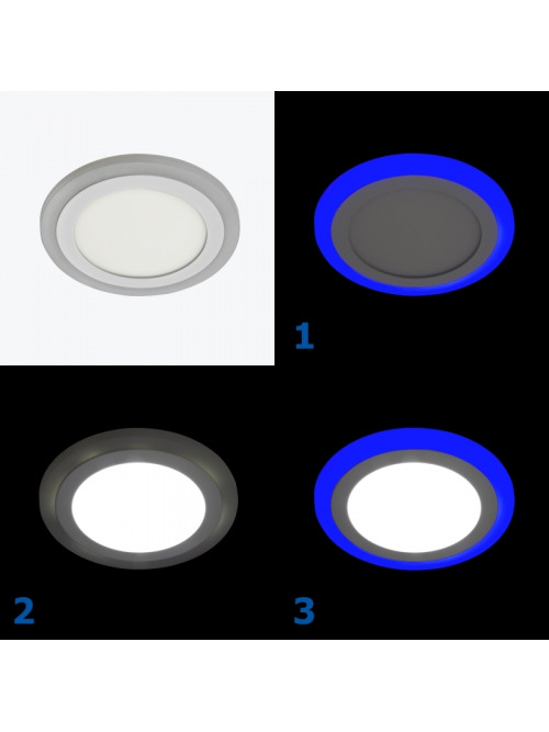 Светодиодный светильник 12W+4W 6000K+Синий PL-UL12W4B PANLIGHT