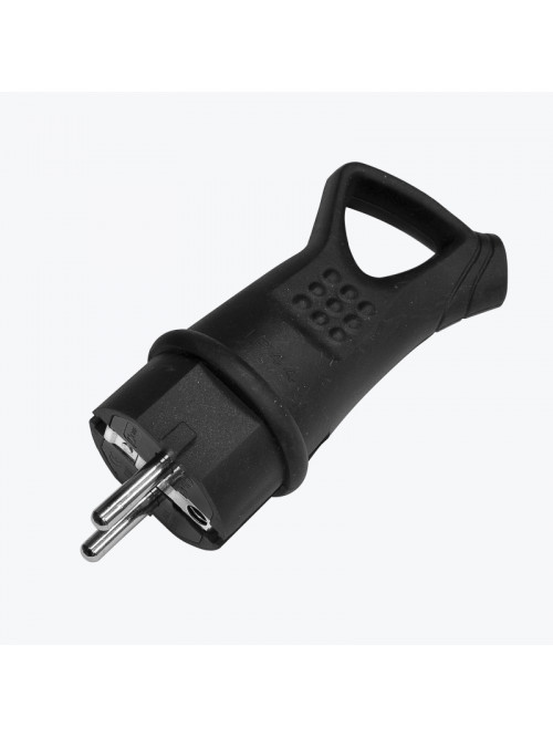 Вилка угловая каучуковая с кольцом 230В 2P+PE 16A IP44 RPS-017-16-230-44 EKF PROxima