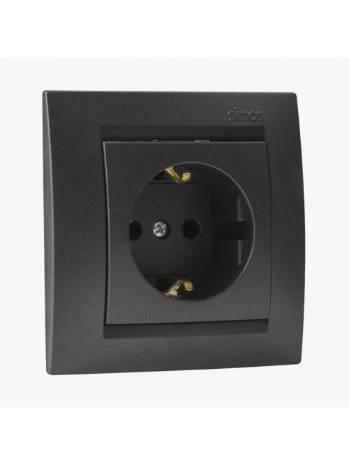 Priza euro SIMON 15 Grafit