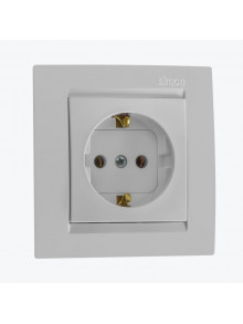 Priza euro cu impamantare alba 1591432-030 SIMON 15