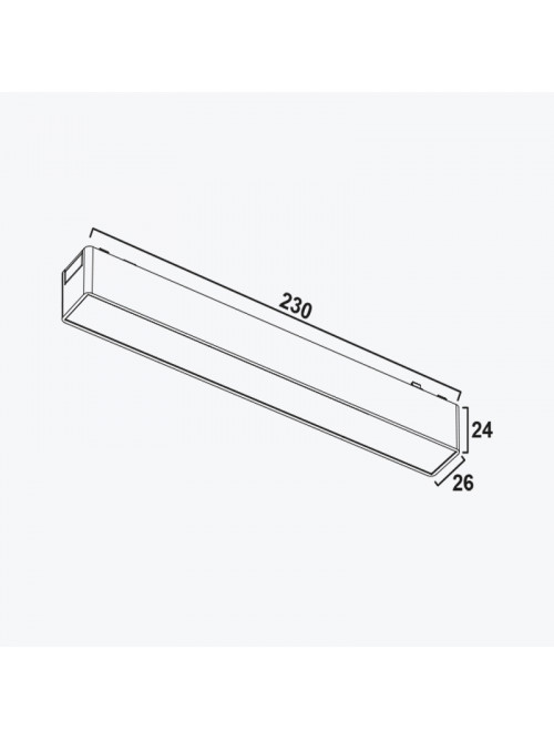 Светильник Linear на магнитную шину черный 10Вт,4000K,DC48V,230MM PANLIGHT ULTRA SLIM PL-10MTB-BK