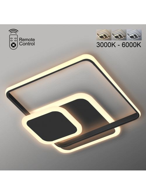 Светодиодная люстра 86W черная PL-21812B