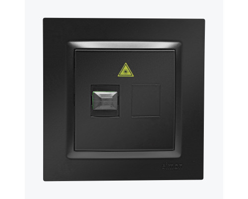 Priza unitara fibra optica SC/APC negru mat CGS1.01/49 SIMON 10