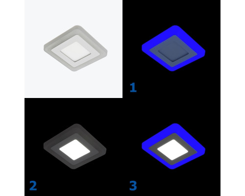 Светодиодный светильник 3W+3W 6000K+Синий PL-US3W3B PANLIGHT