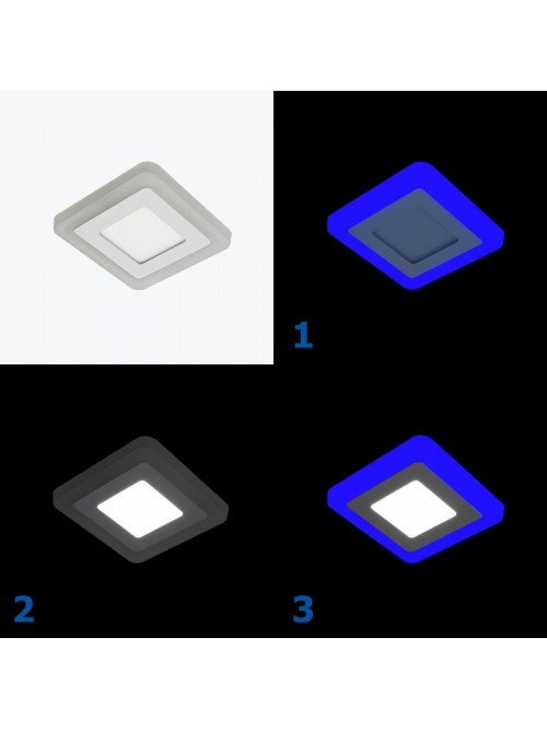 Светодиодный светильник 3W+3W 6000K+Синий PL-US3W3B PANLIGHT