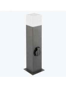 Садово-парковый светильник с розеткой LARGO-P 50 max.15W E27 IP44 max.2500W графит OS-LARGP40G-30