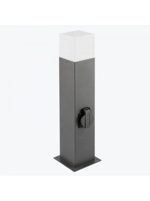 Садово-парковый светильник с розеткой LARGO-P 50 max.15W E27 IP44 max.2500W графит OS-LARGP40G-30