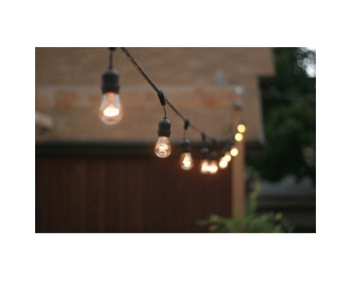 Уличная ретро гирлянда черная без ламп 24 патрона E27 15 метров с коннектором PL-SLL1524 PANLIGHT