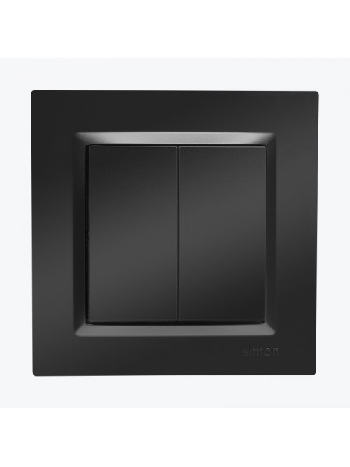 Întrerupător dublu cap scara negru mat CW6/2.01/X/49 SIMON 10
