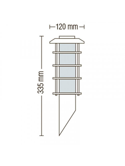 Садово-парковый светильник настенный LADIN-1 HL200 макс.60W IP44 230V E27 075-002-0001