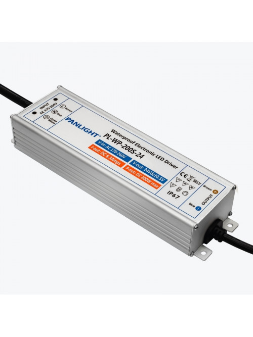 Блок питания для светодиодной ленты LED 24V 7.5A 200W IP67 PL-WP-200S-24 PANLIGHT