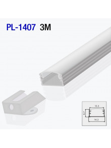 Алюминиевый профиль накладной для светодиодной ленты 3m/set 14.3*6.7mm PL-1407 3m PANLIGHT