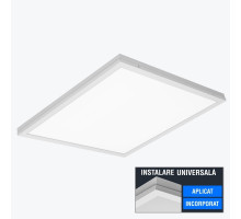 Панель LED универсальная монтаж накл/встр. белая PL-PU66-50CW 595x595mm 50Вт 6500K