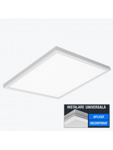 Панель LED универсальная монтаж накл/встр. белая PL-PU66-50CW 595x595mm 50Вт 6500K