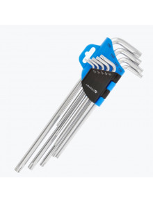 Набор Г-образных экстра длинных ключей TORX CrV,, 9 шт. HT1W810 HOEGERT